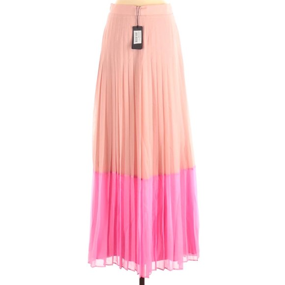 TED BAKER Petrus Color Block Pleated Maxi Skirt - Picture 3 of 5